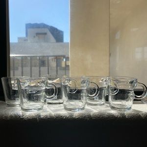 Nespresso Glass Cups (espresso size) and Saucers